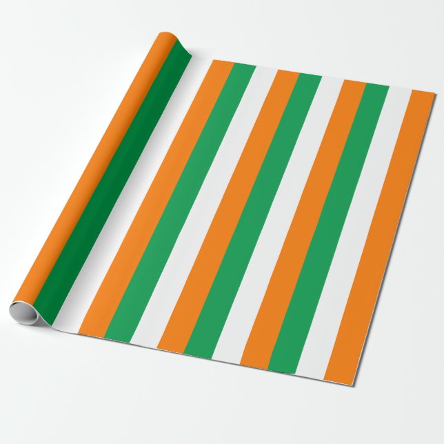 Papel De Regalo Bandera de Irlanda (Desenrollado)