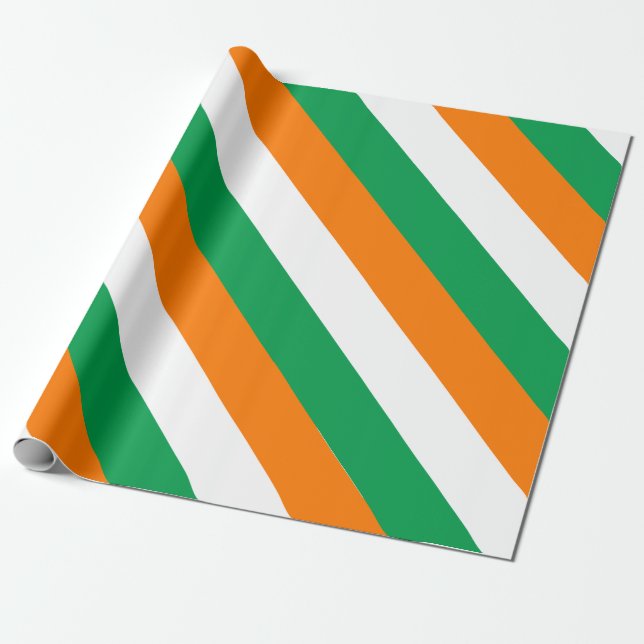 Papel De Regalo Bandera de Irlanda (Desenrollado)