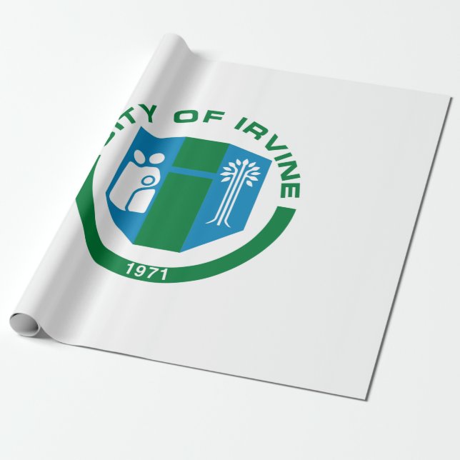 Papel De Regalo Bandera de Irvine (California) (Desenrollado)