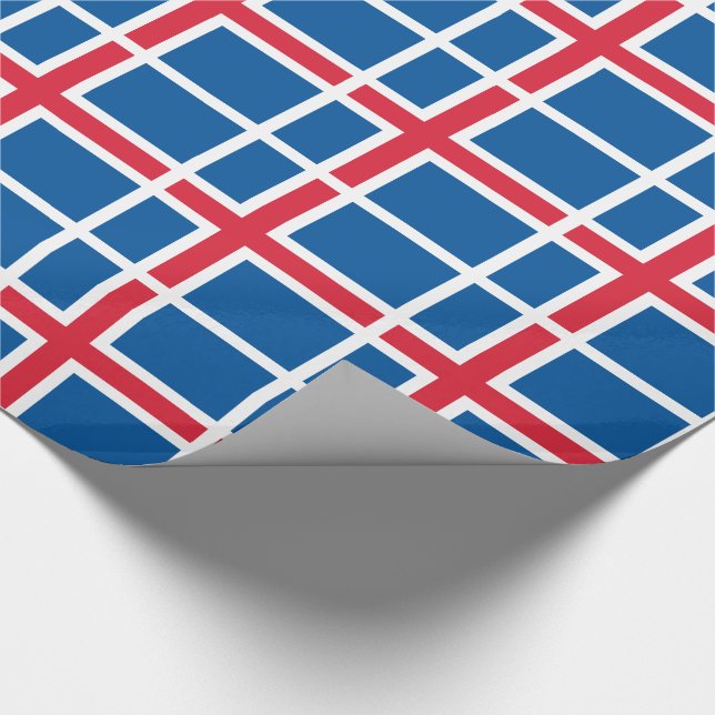 Papel De Regalo Bandera de Islandia (Esquina)