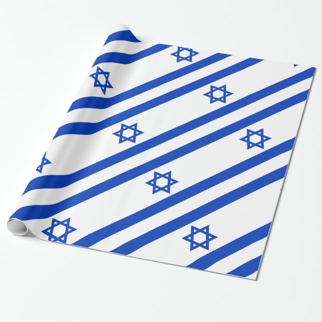 Papel De Regalo Bandera de Israel (Desenrollado)