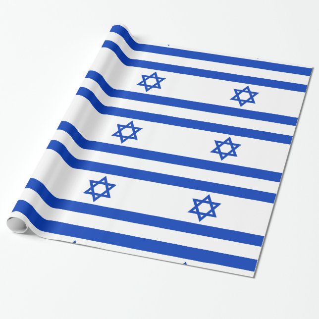 Papel De Regalo Bandera de Israel (Desenrollado)
