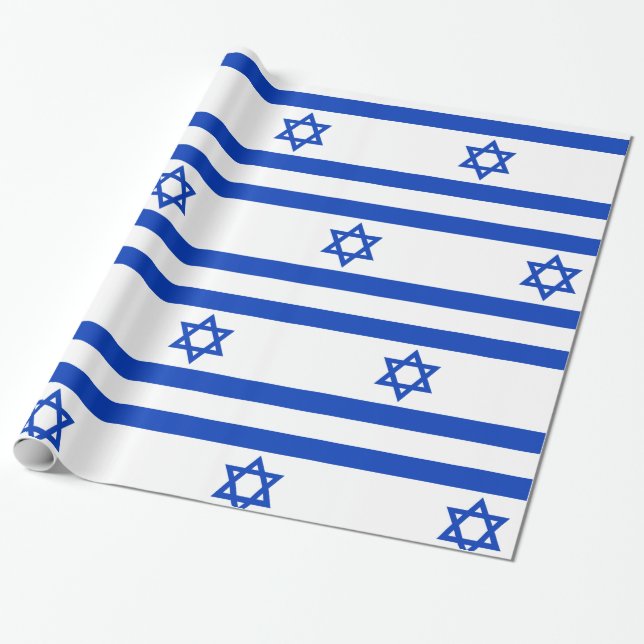Papel De Regalo Bandera de Israel (Desenrollado)