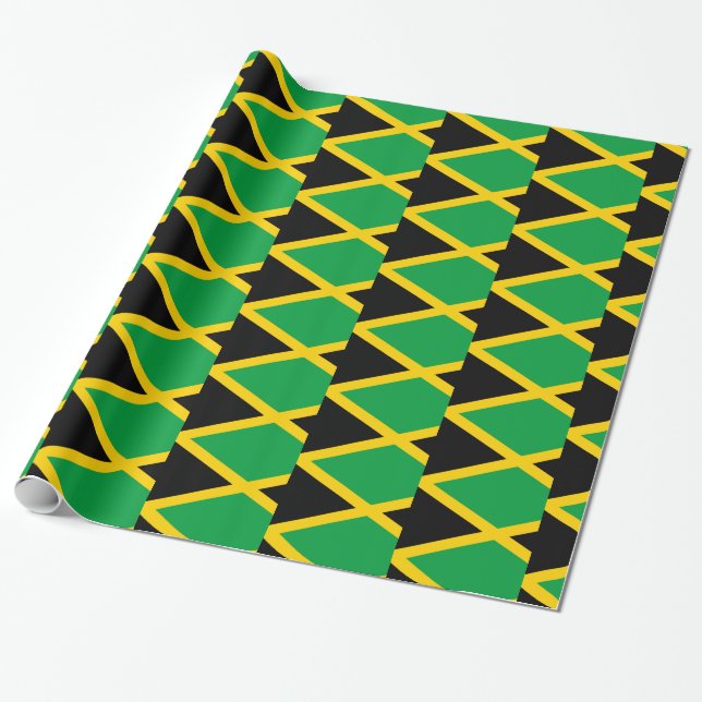 Papel De Regalo Bandera de Jamaica (Desenrollado)