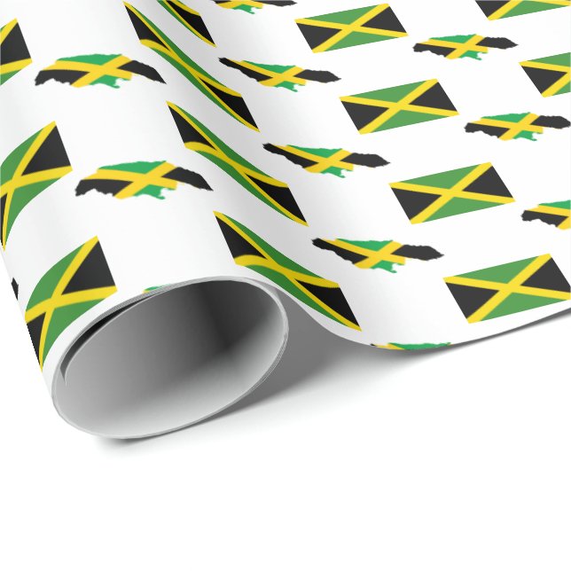 PAPEL DE REGALO BANDERA DE JAMAICA (Esquina del rollo)