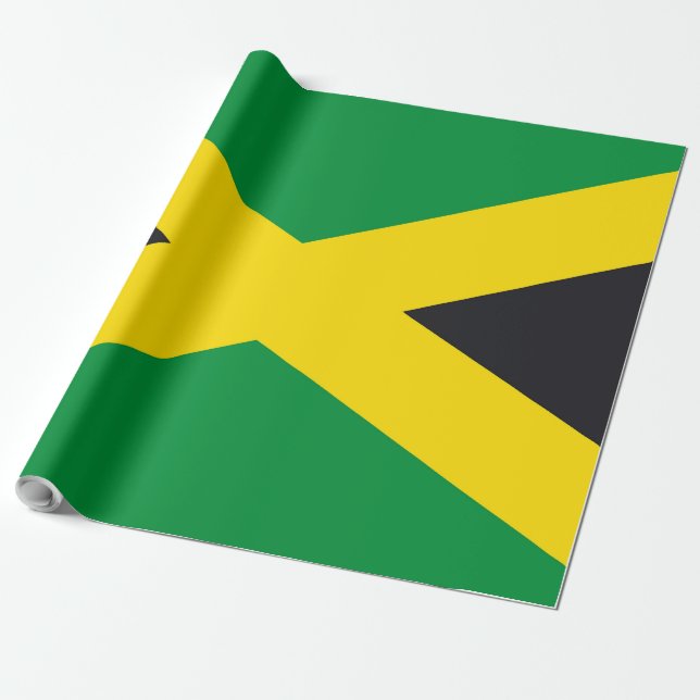 Papel De Regalo Bandera de Jamaica (Desenrollado)