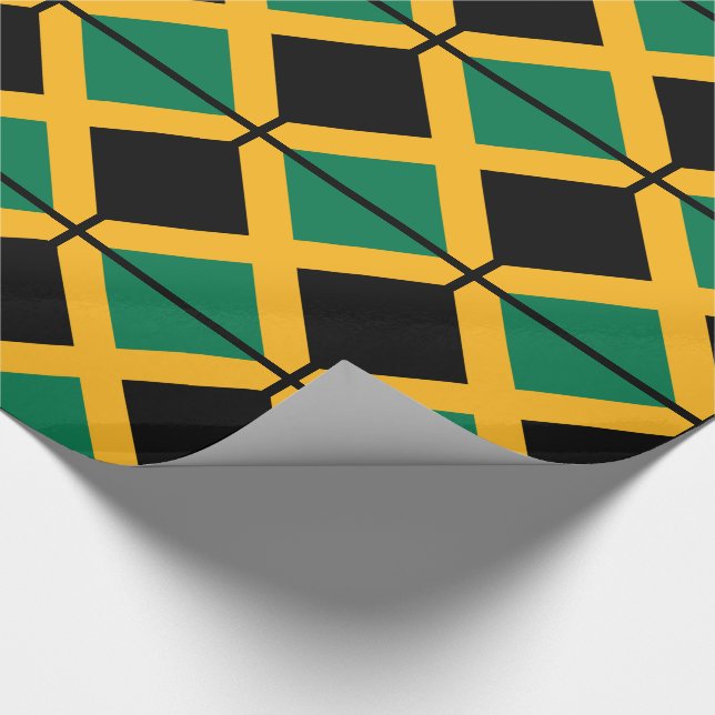 Papel De Regalo Bandera de Jamaica (Esquina)