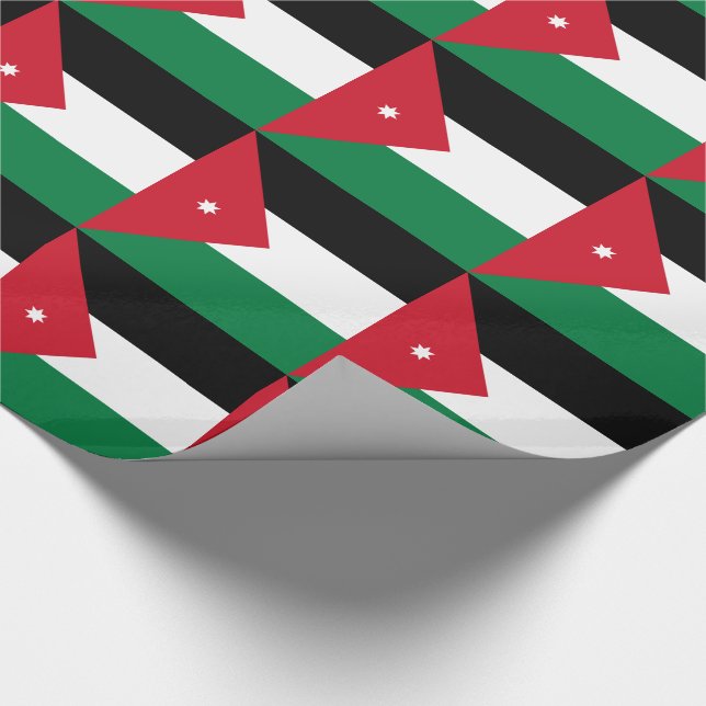 Papel De Regalo Bandera de Jordania (Esquina)