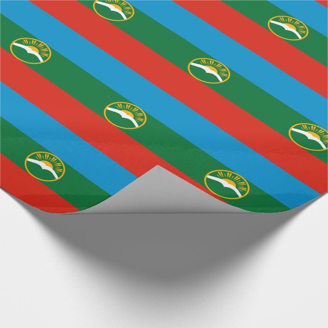 Papel De Regalo Bandera de Karachay Cherkessia (Esquina)