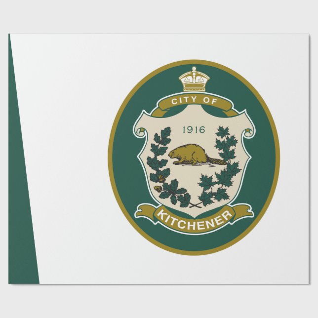 Papel De Regalo Bandera de Kitchener (Ontario, Canadá) (Superficie plana)