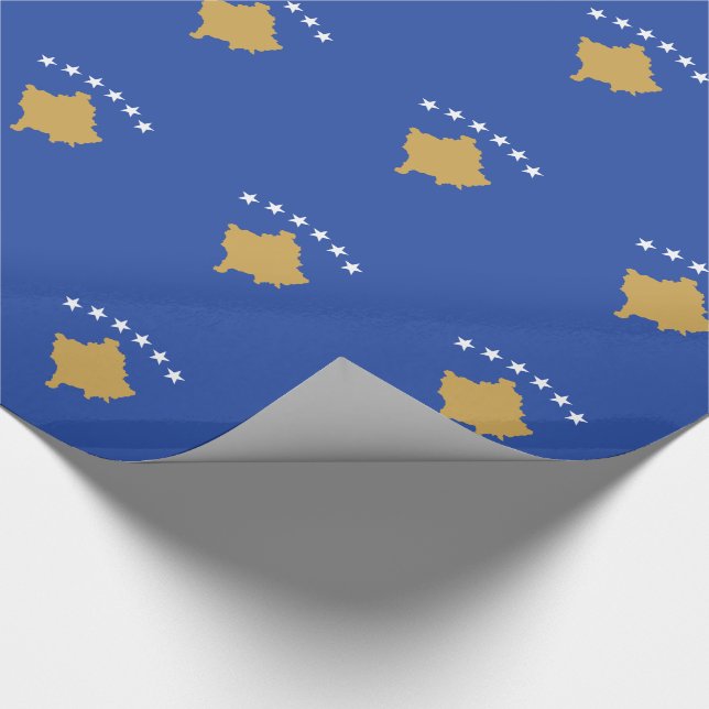Papel De Regalo Bandera de Kosovo (Esquina)