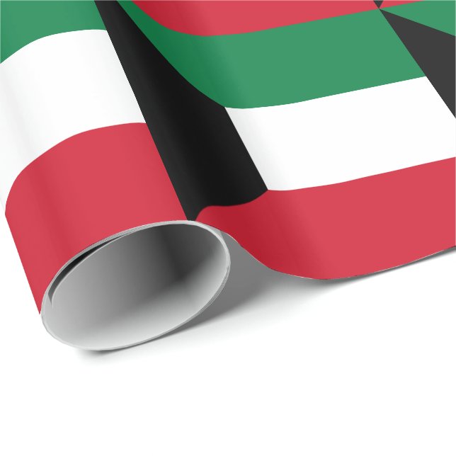 Papel De Regalo Bandera de Kuwait (Esquina del rollo)
