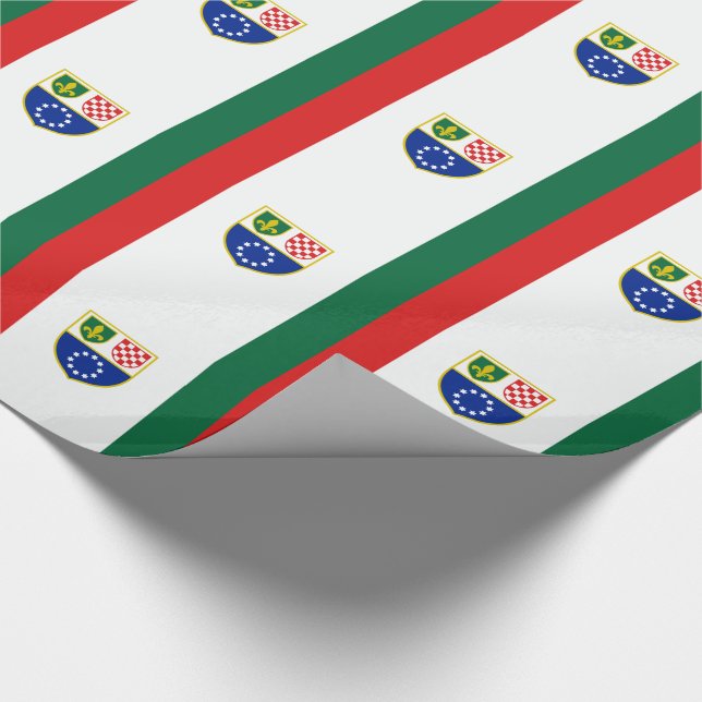 Papel De Regalo Bandera de la Federación de Bosnia y Herzegovina (Esquina)