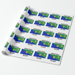 Papel De Regalo Bandera de la Isla de Navidad
