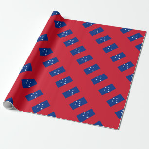 Papel De Regalo Bandera de la isla de Samoa Patriótica