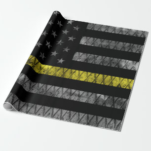 Papel De Regalo Bandera de la línea amarilla delgada de Dispatche