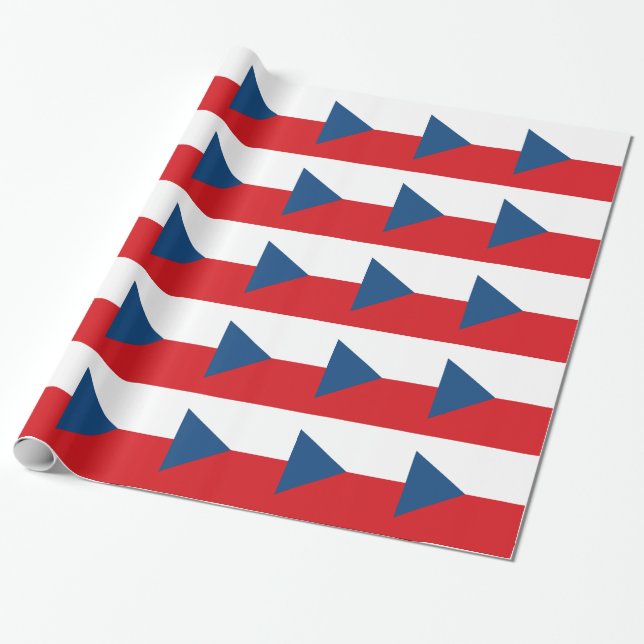 Papel De Regalo Bandera de la República Checa (Desenrollado)