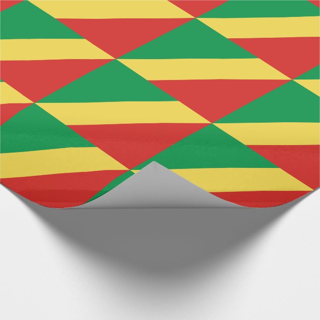 Papel De Regalo Bandera de la República del Congo (Esquina)