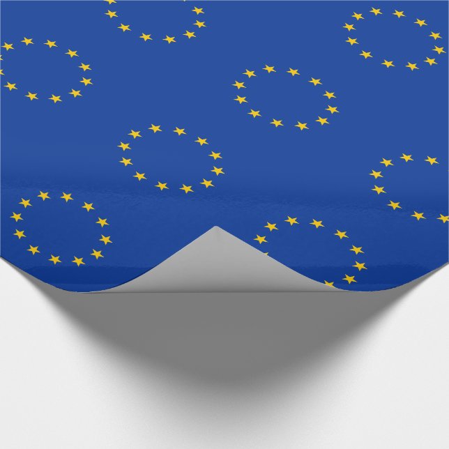 Papel De Regalo Bandera de la Unión Europea (Esquina)