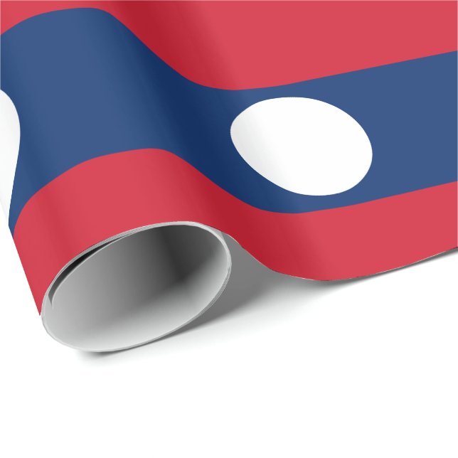 Papel De Regalo Bandera de Laos (Esquina del rollo)