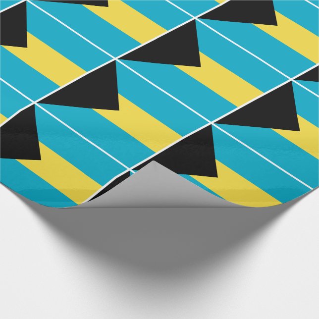 Papel De Regalo Bandera de las Bahamas (Esquina)