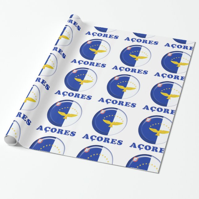 Papel De Regalo Bandera de las islas Azores (Desenrollado)