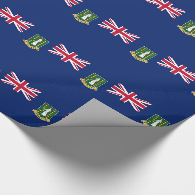 Papel De Regalo Bandera de las Islas Vírgenes Británicas (Esquina)