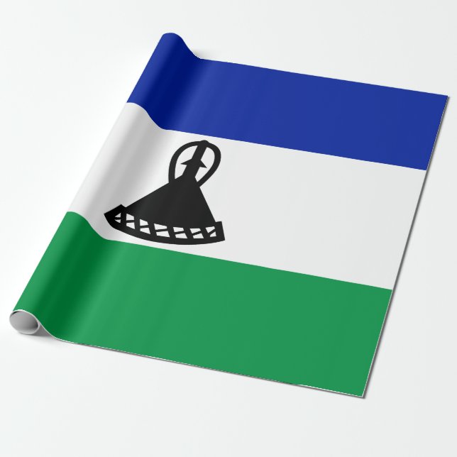 Papel De Regalo Bandera de Lesoto (Desenrollado)