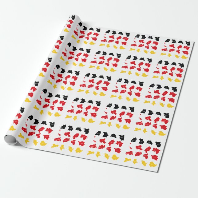 Papel De Regalo Bandera de los Estados alemanes (Desenrollado)