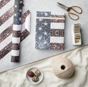 Papel De Regalo Bandera de los Estados Unidos de las escaramuzas r