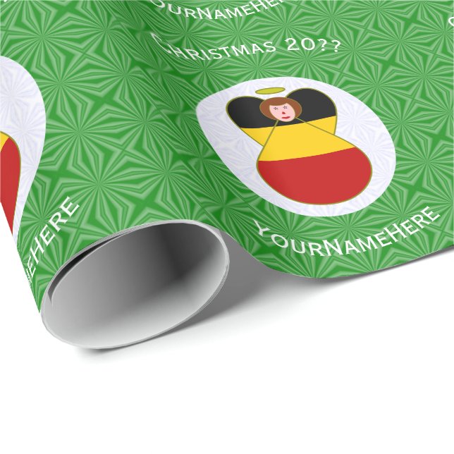 Papel De Regalo Bandera de los Navidades de ángel alemanes persona (Esquina del rollo)