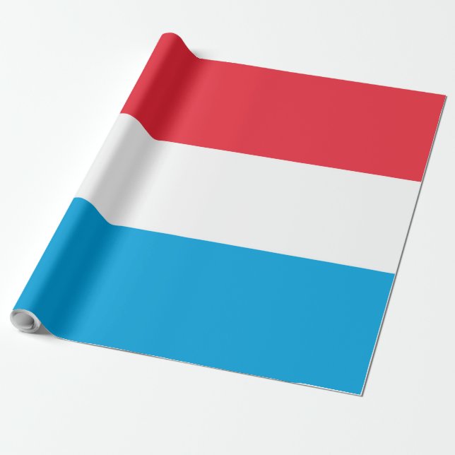 Papel De Regalo Bandera de Luxemburgo (Desenrollado)