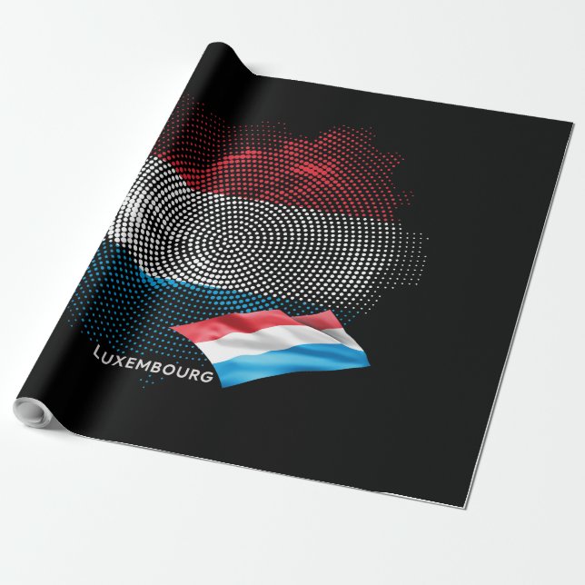 Papel De Regalo Bandera de Luxemburgo (Desenrollado)