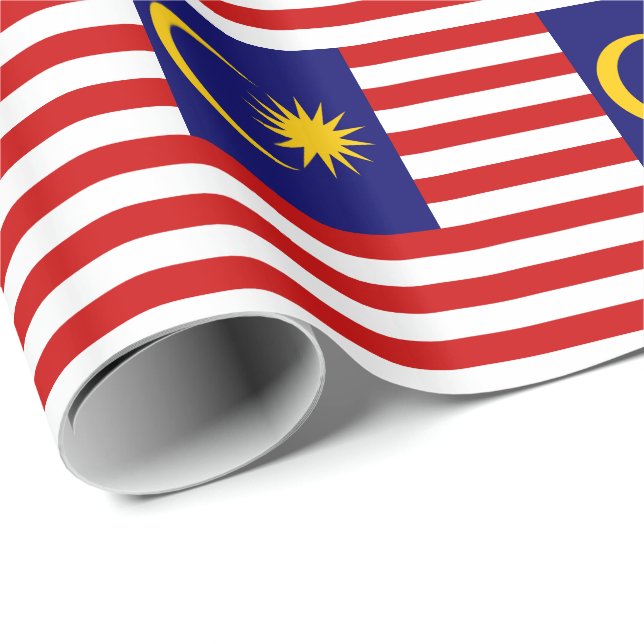 Papel De Regalo Bandera de Malasia (Esquina del rollo)