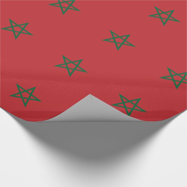 Papel De Regalo Bandera de Marruecos (Esquina)