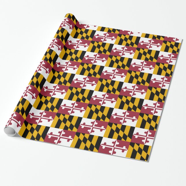 Papel De Regalo Bandera de Maryland (Desenrollado)