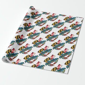 Papel De Regalo Bandera de Maryland del cangrejo azul
