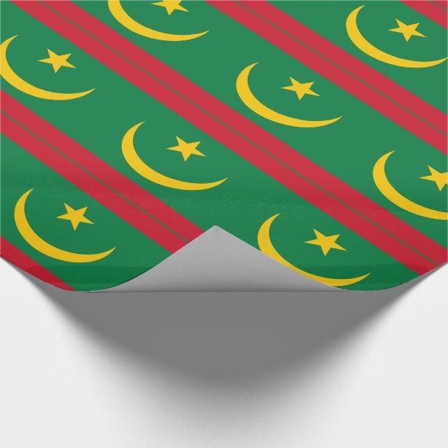 Papel De Regalo Bandera de Mauritania (Esquina)