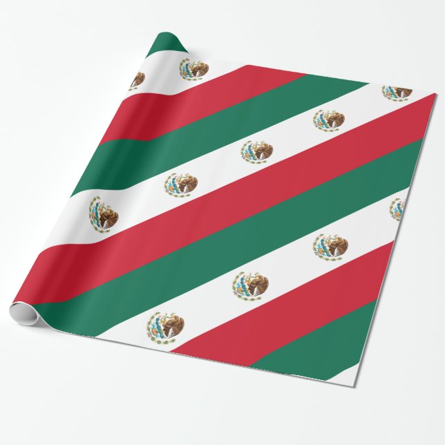 Papel De Regalo Bandera de México (Desenrollado)