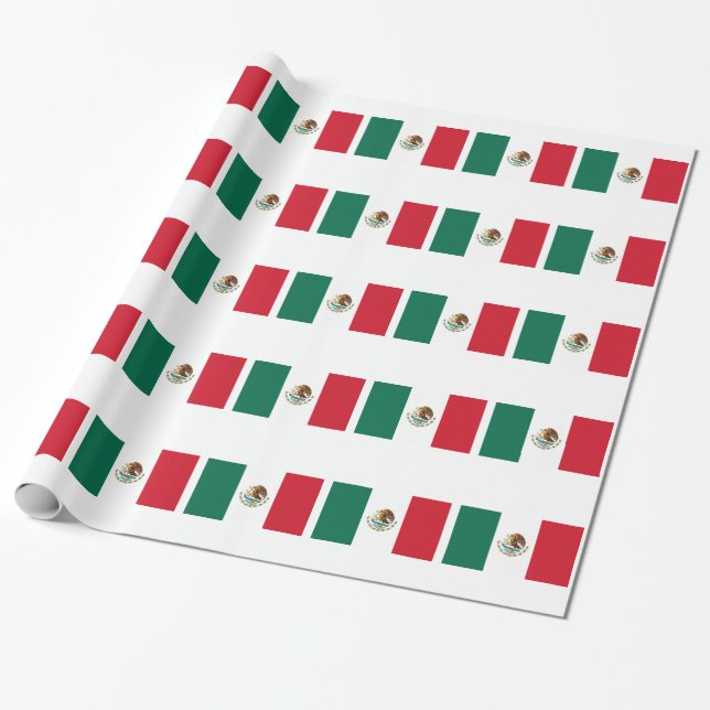 Papel De Regalo Bandera de México (Desenrollado)