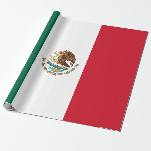 Papel De Regalo Bandera de México (México) (Desenrollado)
