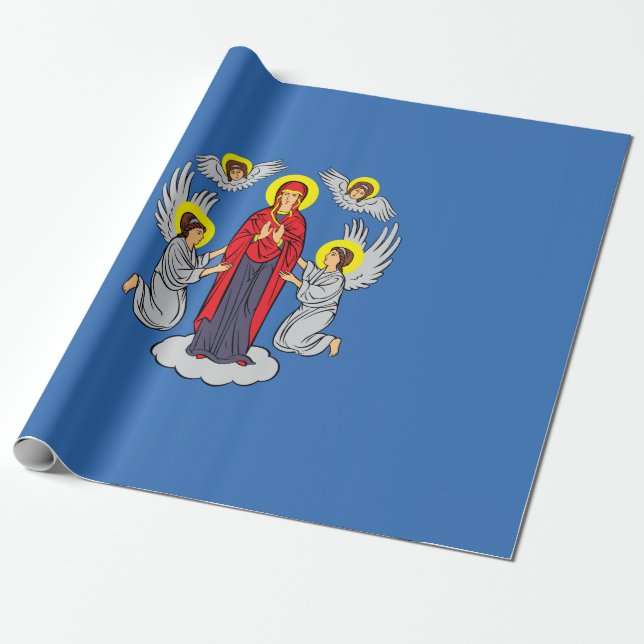 Papel De Regalo Bandera de Minsk (Belarús) (Desenrollado)