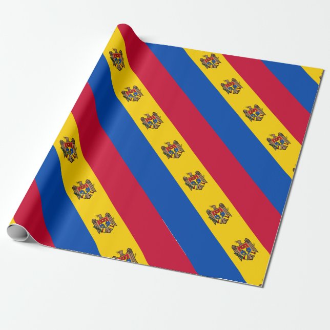 Papel De Regalo Bandera de Moldavia (Desenrollado)