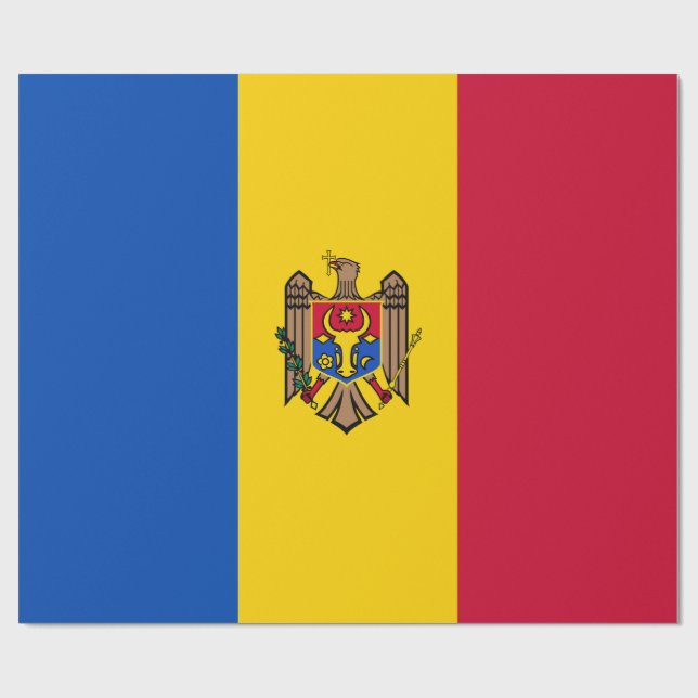 Papel De Regalo Bandera de Moldavia (Superficie plana)