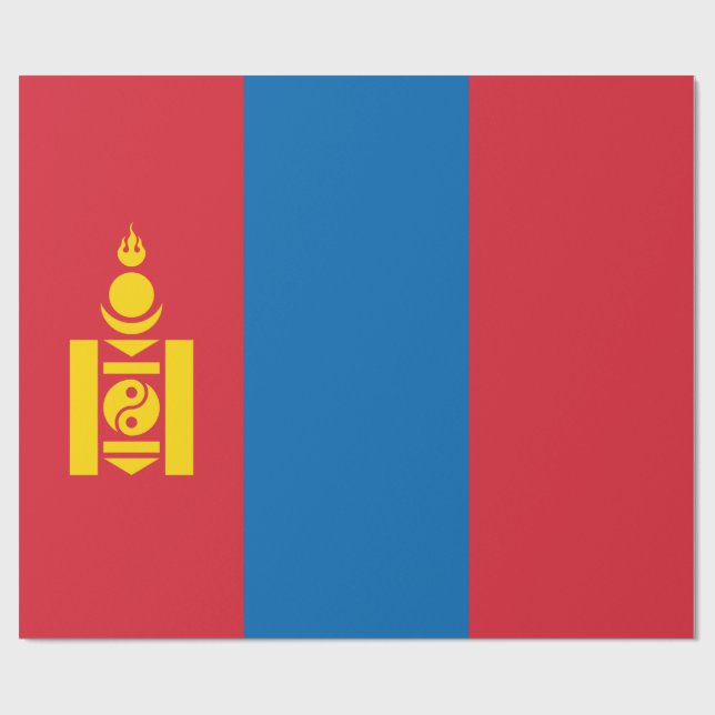 Papel De Regalo Bandera de Mongolia (Superficie plana)