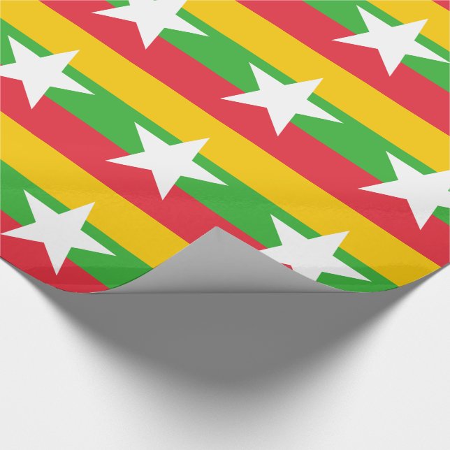 Papel De Regalo Bandera de Myanmar (Esquina)