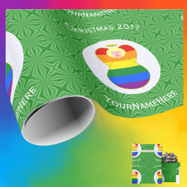 Papel De Regalo Bandera de Navidad de Ángel Rubio Orgullo Gay Pers