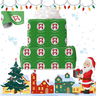 Papel De Regalo Bandera de Navidad del Ángel Canadiense Personaliz