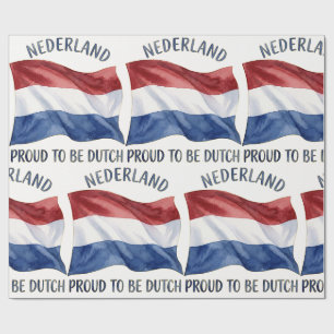 Papel De Regalo Bandera de Nederland Orgulloso de ser holandés