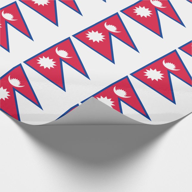 Papel De Regalo Bandera de Nepal (Esquina)